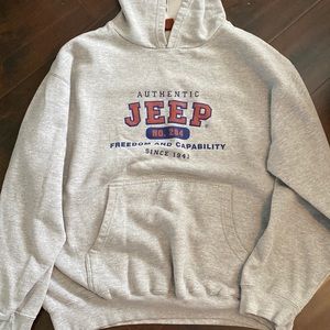 vintage jeep hoodie size large